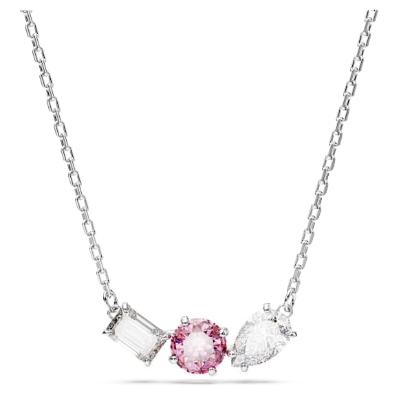 Mesmera pendant, Mixed cuts, Pink, Rhodium plated - Swarovski, 5668275