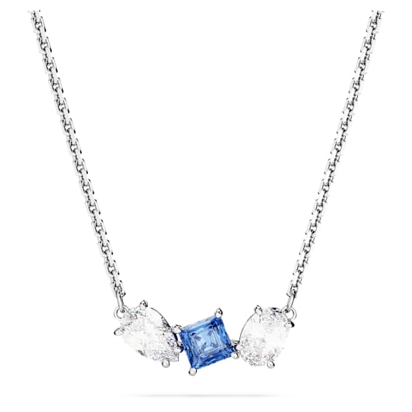 Mesmera hanger, Verschillende slijpvormen, Blauw, Rodium toplaag - Swarovski, 5668276