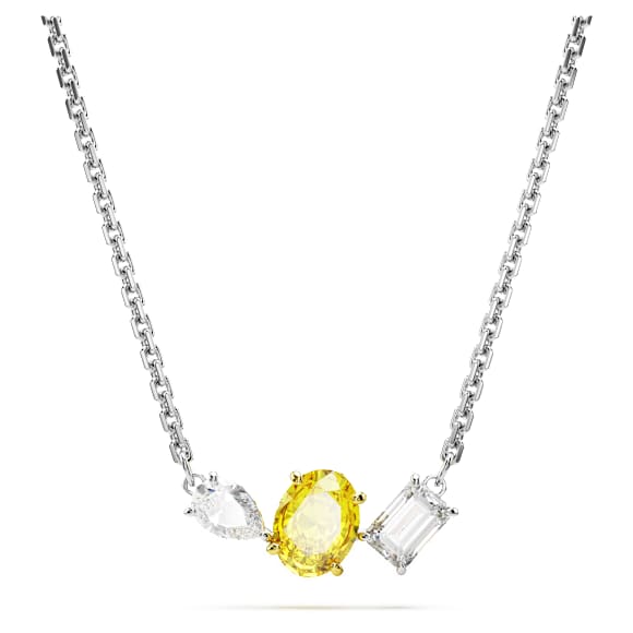 Mesmera pendant, Mixed cuts, Yellow, Mixed metal finish - Swarovski, 5668277