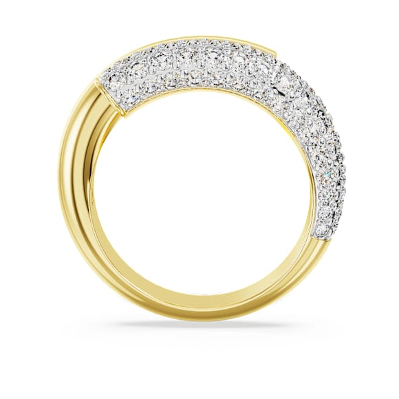 Dextera ring, White, Gold-tone plated - Swarovski, 5668812