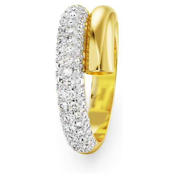 Pierścionek Dextera, Biały, Powłoka w odcieniu złota - Swarovski, 5668814