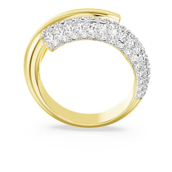Pierścionek Dextera, Biały, Powłoka w odcieniu złota - Swarovski, 5668814