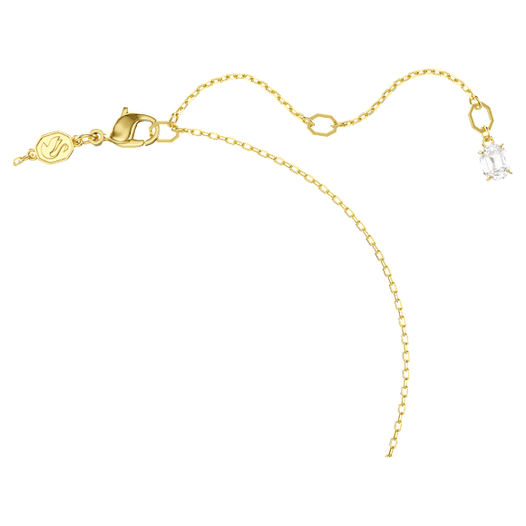 Dextera pendant, Interlocking loop, White, Gold-tone plated - Swarovski, 5668820