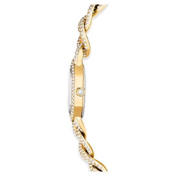 Dextera Chain watch, Swiss Made, Crystal bracelet, Gold tone, Gold-tone finish - Swarovski, 5668854