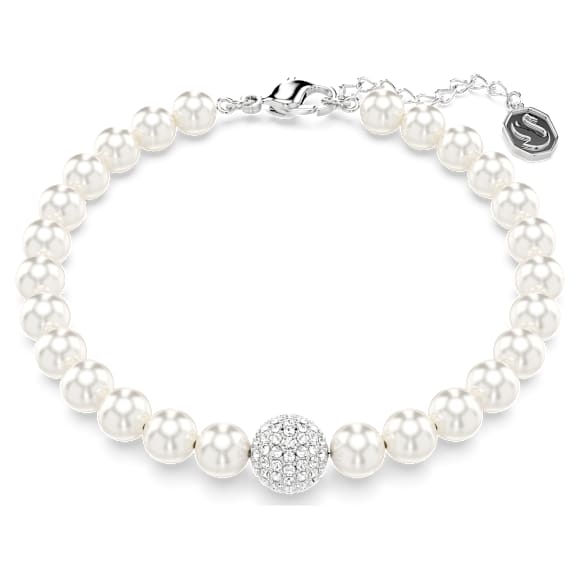 Swarovski Remix Collection strand, Crystal pearl, White, Rhodium plated - Swarovski, 5669529