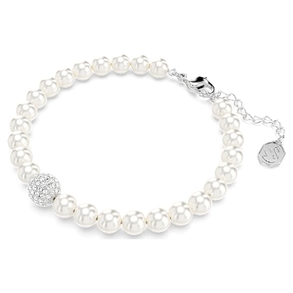 Swarovski Remix Collection strand, Crystal pearl, White, Rhodium plated - Swarovski, 5669529