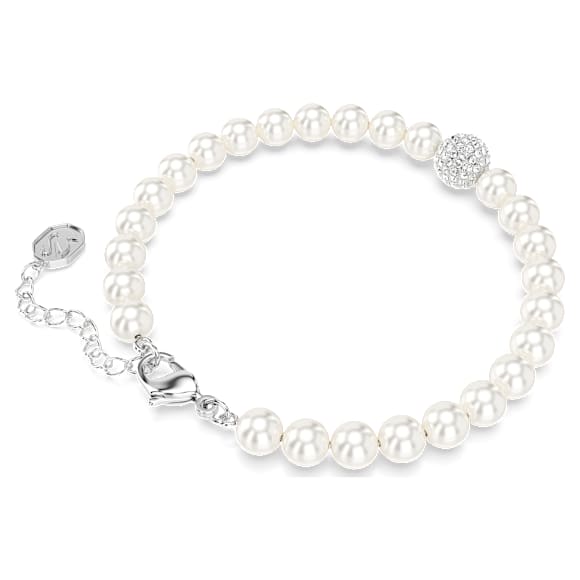 Swarovski Remix Collection Strand, Kristal inci, Beyaz, Rodyum kaplama - Swarovski, 5669529