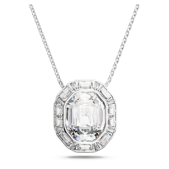 Mesmera Anhänger, Oktagon-Schliff, Groß, Weiß, Rhodiniert - Swarovski, 5669914