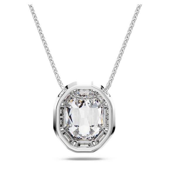 Mesmera Anhänger, Oktagon-Schliff, Groß, Weiß, Rhodiniert - Swarovski, 5669914
