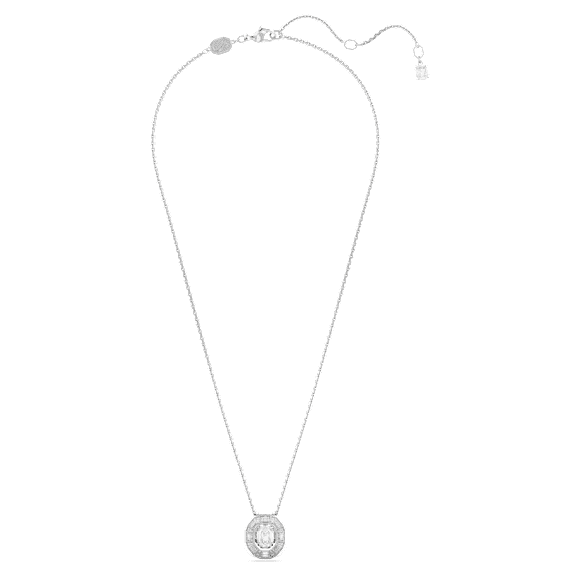 Mesmera 鏈墜, 八角形切割, 細碼, 白色, 鍍白金色 - Swarovski, 5669915