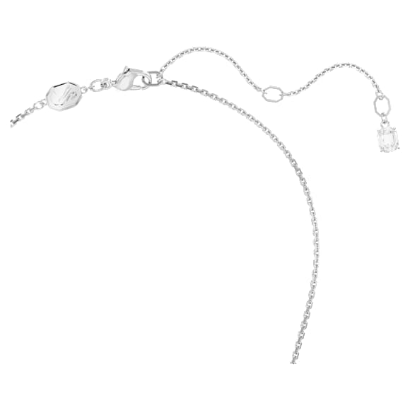 Mesmera pendant, Octagon cut, Small, White, Rhodium plated - Swarovski, 5669915
