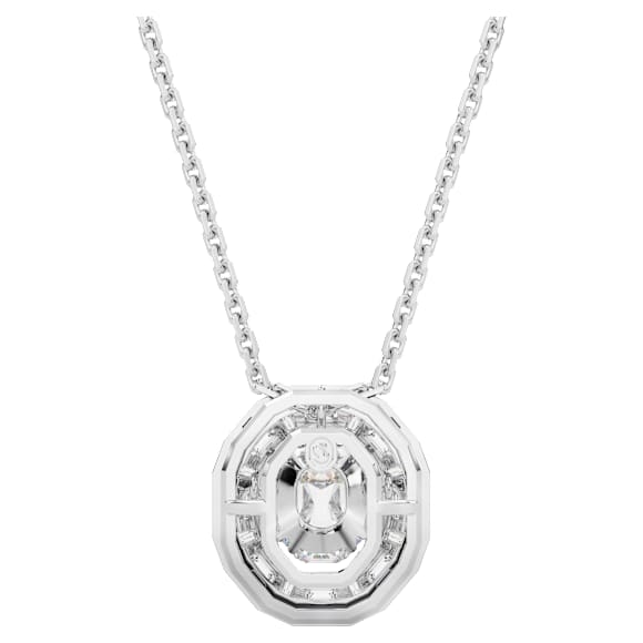 Mesmera Anhänger, Oktagon-Schliff, Klein, Weiß, Rhodiniert - Swarovski, 5669915