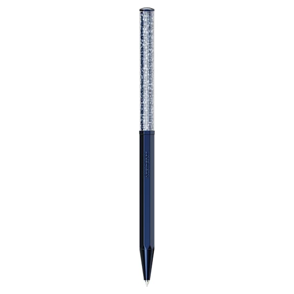 Crystalline ballpoint pen, Octagon shape, Blue, Blue lacquered - Swarovski, 5669933