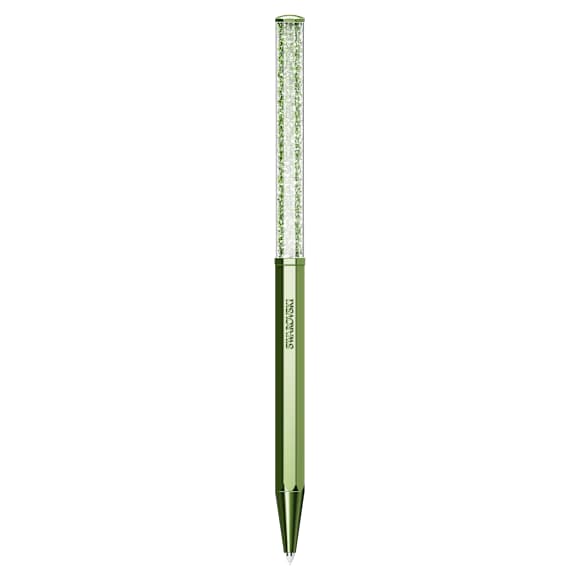 Crystalline ballpoint pen, Octagon shape, Green, Green lacquered - Swarovski, 5669934