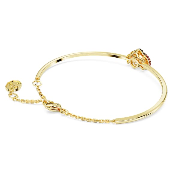 Idyllia bangle, Ladybug, Red, Gold-tone plated - Swarovski, 5670057