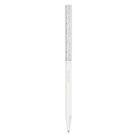 Stylo à bille Crystalline, Forme octogonale, Blanc, Laqué blanc - Swarovski, 5670198