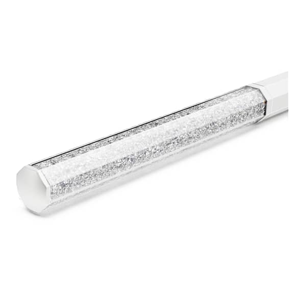 Crystalline ballpoint pen, Octagon shape, White, White lacquered - Swarovski, 5670198