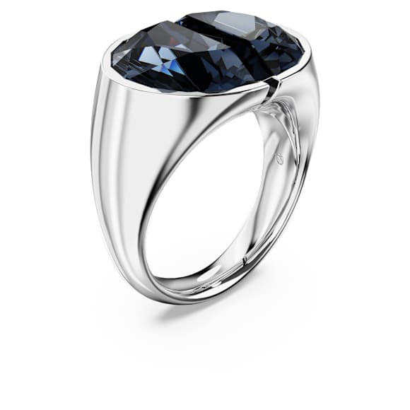 Lucent cocktail ring, Gray, Rhodium plated - Swarovski, 5670362
