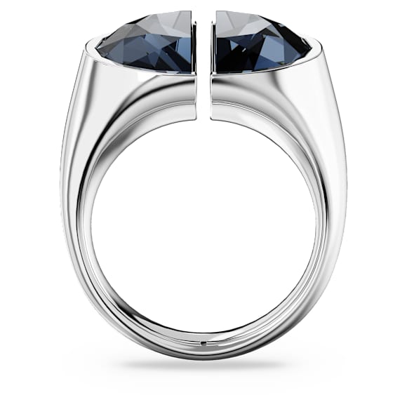 Lucent cocktail ring, Gray, Rhodium plated - Swarovski, 5670362