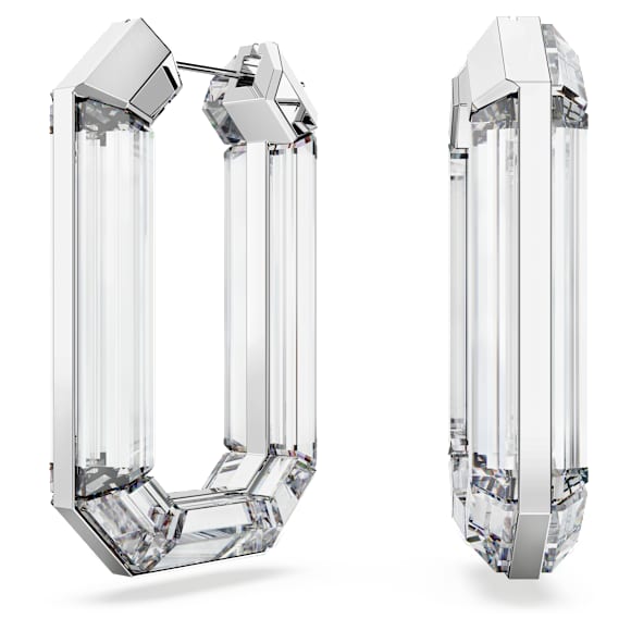 Anneaux d'oreilles Lucent, Pièce d'exception, Forme octogonale, Blanches - Swarovski, 5671087