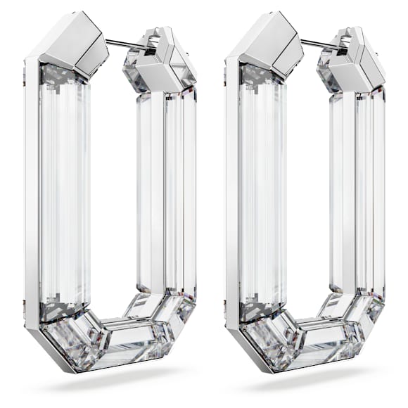 Anneaux d'oreilles Lucent, Pièce d'exception, Forme octogonale, Blanches - Swarovski, 5671087