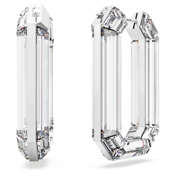 Anneaux d'oreilles Lucent, Pièce d'exception, Forme octogonale, Blanches - Swarovski, 5671087