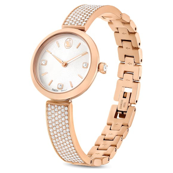 Illumina นาฬิกา, Swiss Made, สร้อยข้อมือโลหะ, โทนโรสโกลด์, เคลือบโทนสีโรสโกลด์ - Swarovski, 5671202