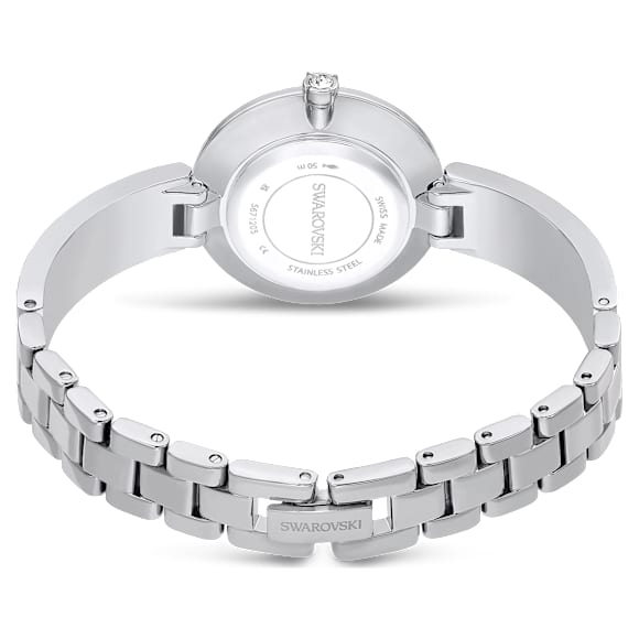 Illumina Uhr, Schweizer Produktion, Metallarmband, Silberfarben, Edelstahl - Swarovski, 5671205