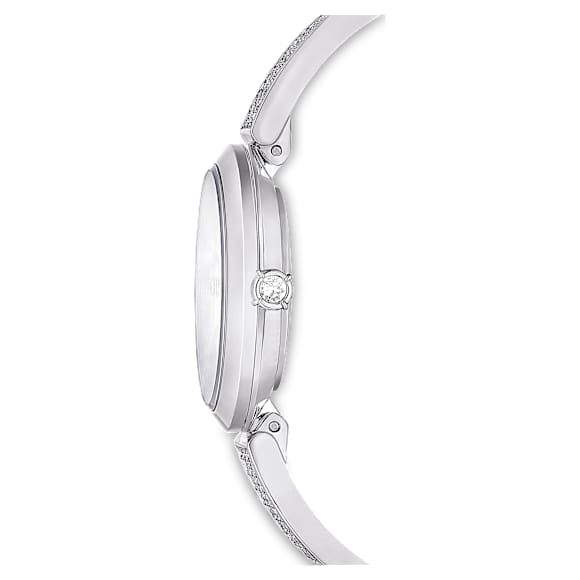Illumina Uhr, Schweizer Produktion, Metallarmband, Silberfarben, Edelstahl - Swarovski, 5671205
