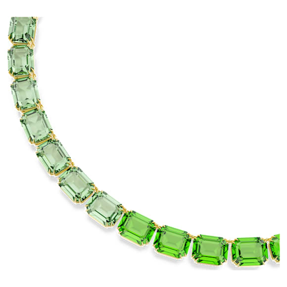 Millenia Kolye, Sekizgen kesim, Renk geçişli, Yeşil, 18k altın rengi yüzey - Swarovski, 5671257