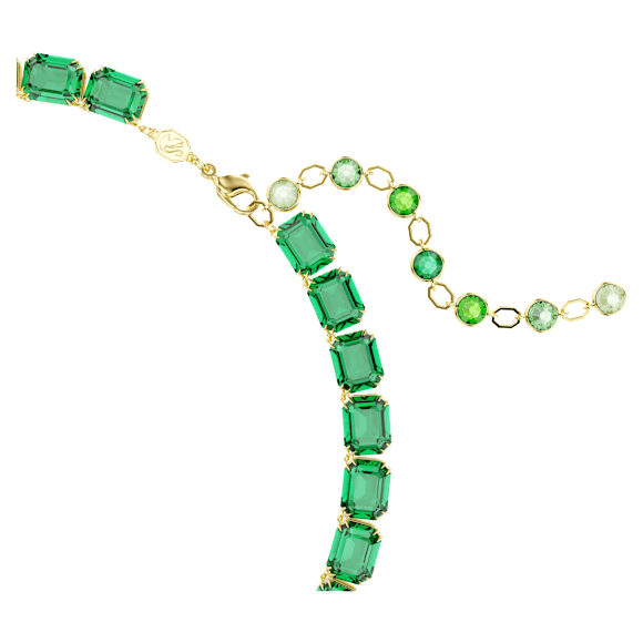 Verižica Millenia, Osmerokotni rez, Barvno prelivanje, Zelena, V videzu 18-karatnega zlata - Swarovski, 5671257