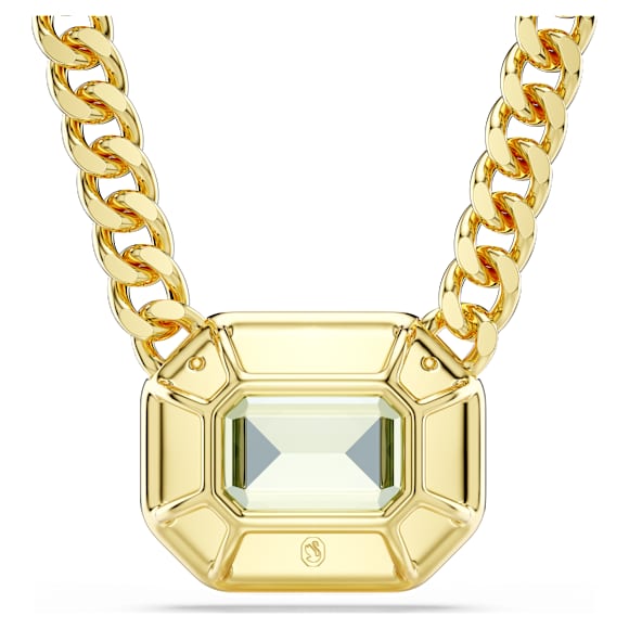 Pendente Imber, Taglio ottagonale, Verde, Placcato color oro - Swarovski, 5671583
