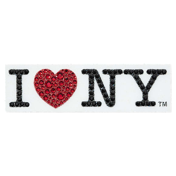 Adhesivo removible I LOVE NY, Rojo - Swarovski, 5671592