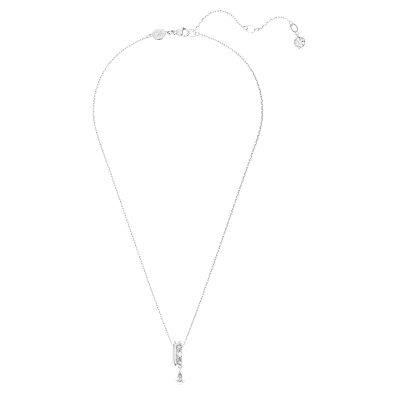 Dextera pendant, Mixed cuts, White, Rhodium plated - Swarovski, 5671819