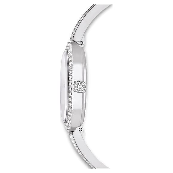 Dextera Bangle watch, Swiss Made, Metal bracelet, Silver tone, Stainless steel - Swarovski, 5672977