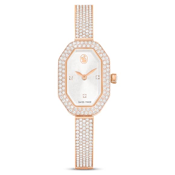Ρολόι Dextera Bangle, Eλβετικής κατασκευής, Μεταλλικό μπρασελέ, Ροζ χρυσαφί τόνος, Φινίρισμα σε χρυσό σαμπανί τόνο - Swarovski, 5672992