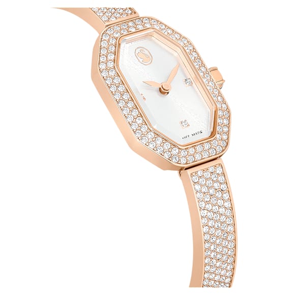 Ρολόι Dextera Bangle, Eλβετικής κατασκευής, Μεταλλικό μπρασελέ, Ροζ χρυσαφί τόνος, Φινίρισμα σε χρυσό σαμπανί τόνο - Swarovski, 5672992