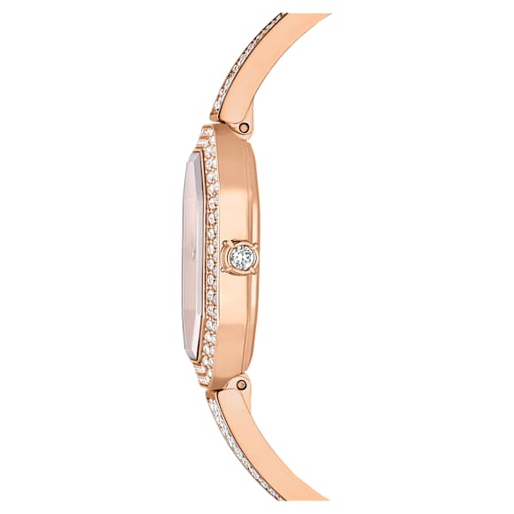 Ρολόι Dextera Bangle, Eλβετικής κατασκευής, Μεταλλικό μπρασελέ, Ροζ χρυσαφί τόνος, Φινίρισμα σε χρυσό σαμπανί τόνο - Swarovski, 5672992
