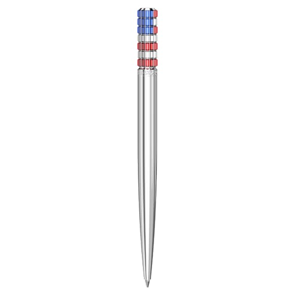 Bolígrafo, Rojo y azul, Cromado - Swarovski, 5673193