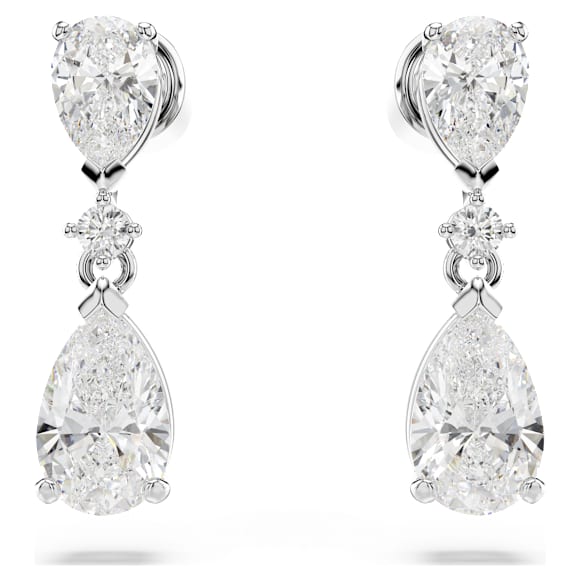 Mesmera set, Mixed cuts, White, Rhodium plated - Swarovski, 5674306