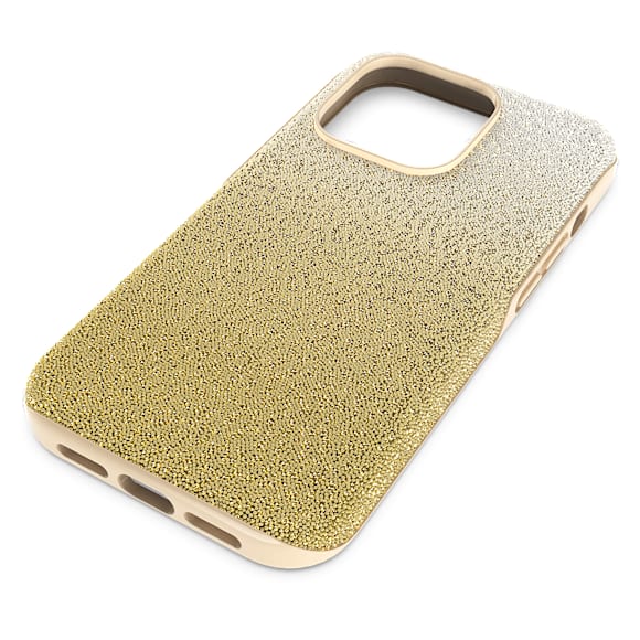 Swarovski iPhone 14 Pro ケース グリッターゴールド High smartphone case, Colour gradient, iPhone® 14 Pro, Gold tone