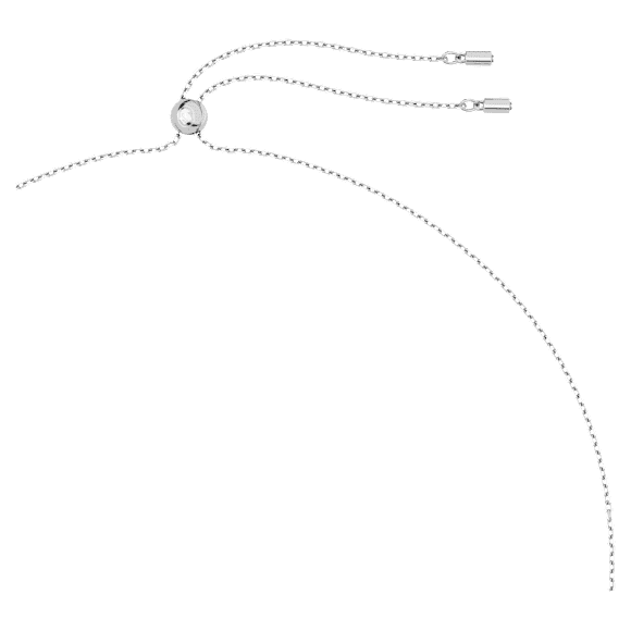 Sublima pendant, Moon, White, Rhodium plated - Swarovski, 5674895