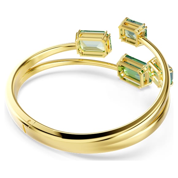 Millenia Armreif, Oktagon-Schliff, Grün, Goldlegierungsschicht - Swarovski, 5674994