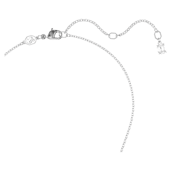 Insigne pendant, Round cut, Cross, White, Rhodium plated - Swarovski, 5675576