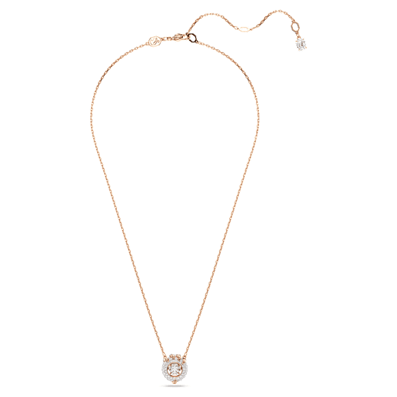 Dragon & Phoenix pendant, Dragon’s claw, White, 18K rose gold finish - Swarovski, 5675827