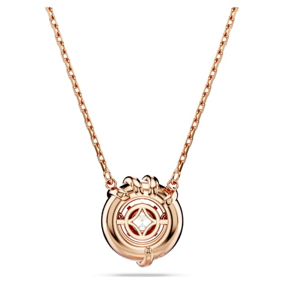 Dragon & Phoenix Kolye, Ejderha pençesi, Beyaz, Pembe altın rengi kaplama - Swarovski, 5675827