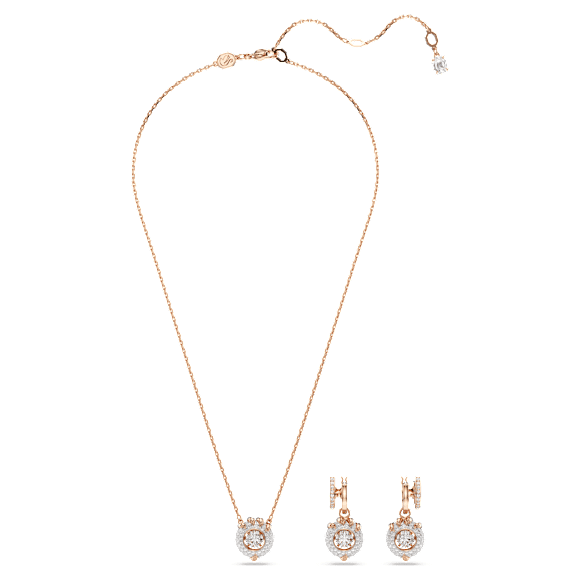 Dragon & Phoenix set, Dragon’s claw, White, Rose gold-tone plated - Swarovski, 5675835