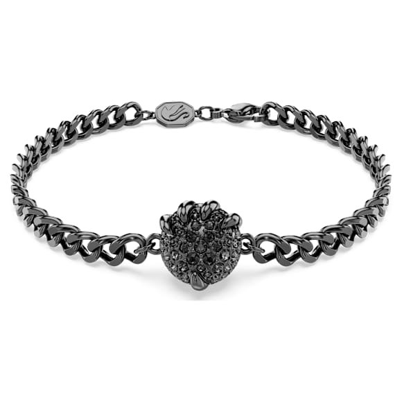 Dragon & Phoenix bracelet, Dragon’s claw, Black, Ruthenium plated - Swarovski, 5675844