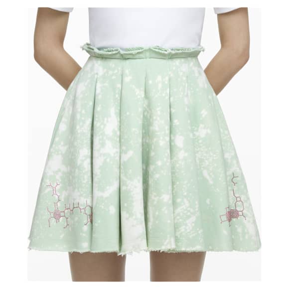 Liberal Youth Ministry, Bleached fleece skirt, Green - Swarovski, 5677015