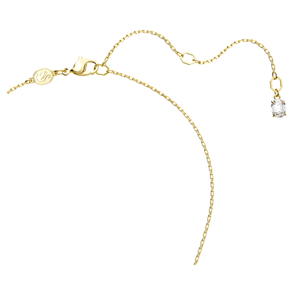 Stilla pendant, Rectangular cut, Green, 18K gold finish - Swarovski, 5677141